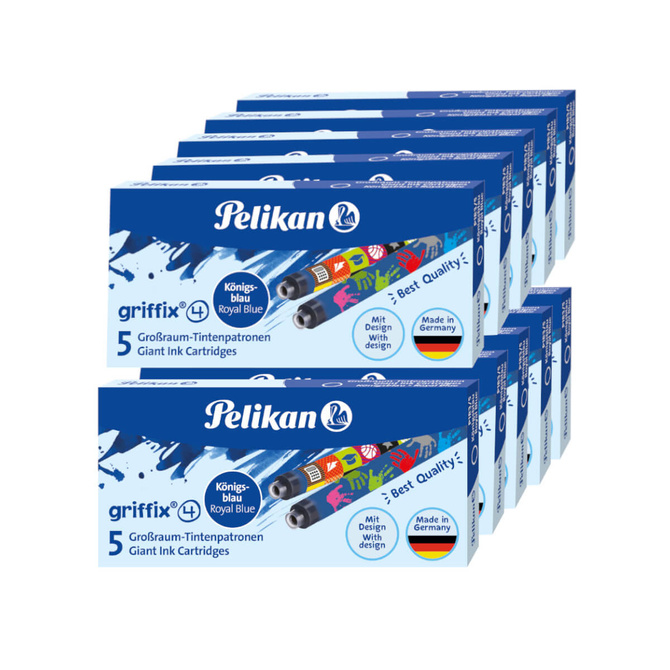Naboje wkłady pióra wiecznego atramentowe długie Griffix 50szt PELIKAN