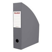 Pojemnik organizer na dokumenty PVC A4 7cm srebrny BIURFOL