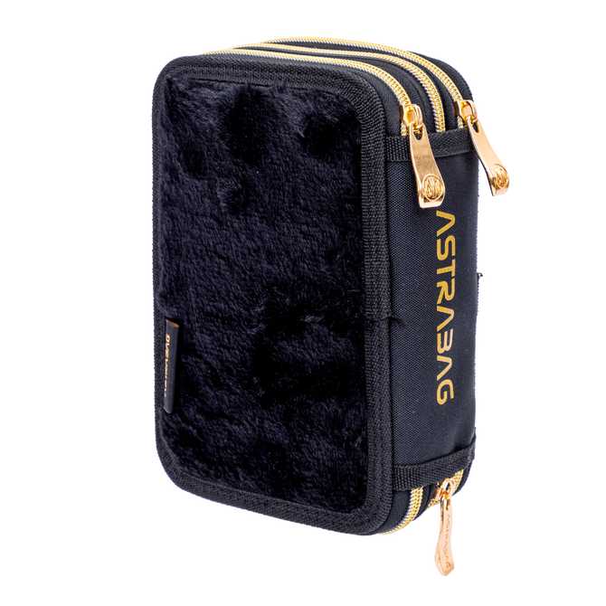 Piórnik potrójny wyposażenie 46el Jumbo futrzany kotek Fluffy Kitty ASTRA