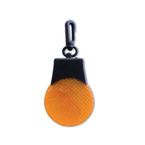 Brelok breloczek LED odblaskowy pulsacyjny 3 tryby świecenia pomarańczowy 