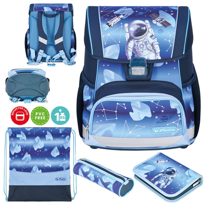 Zestaw tornister plecak szkolny Loop Plus kosmonauta Cosmic Explore HERLITZ