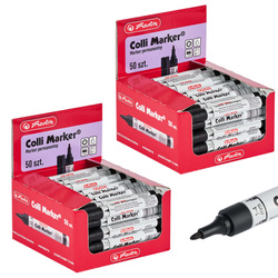 Marker permanentny wodoodporny czarny Colli-Marker 100 sztuk HERLITZ