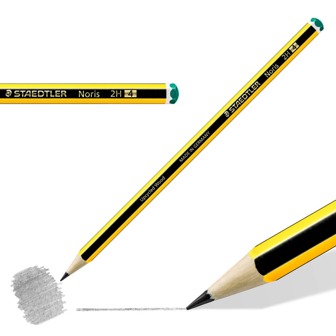 Ołówek drewniany 2H bez gumki Noris STAEDTLER