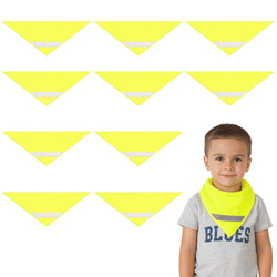 Chusta odblaskowa bandana z pasem odblaskowym dzieci 45x45x66cm żółta 10szt