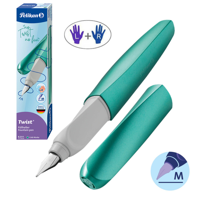 Pióro wieczne Twist dla dzieci prawo/lewo zielone Cold Alaska PELIKAN