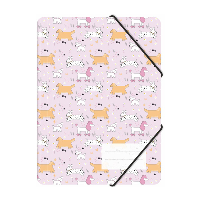 Teczka rysunkowa z gumką A4 plastikowa PP pieski puppies BIURFOL