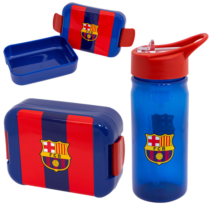 Śniadaniówka lunchbox + bidon butelka 400ml zestaw FC Barcelona ASTRA