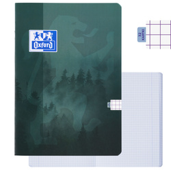Zeszyt A5 32 kartki w kratkę z marginesem 99,4µm anti-scratch zielon OXFORD