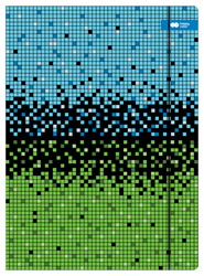 Teczka rysunkowa kartonowa z gumką A4 24x31cm ziel-nieb PIXI HAPPY COLOR