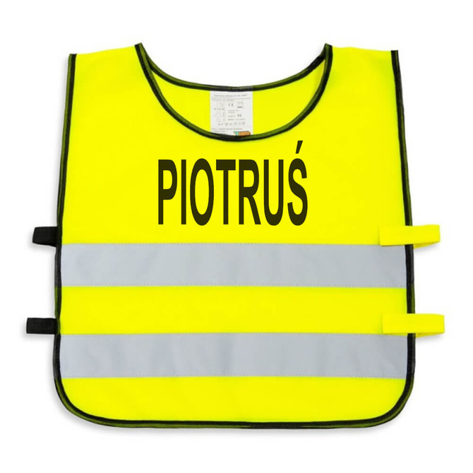 Kamizelka odblaskowa z własnym nadrukiem dla dzieci logo napis 100 sztuk