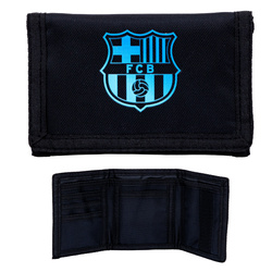 Portfel portfelik czarny materiałowy FC Barcelona 25x11cm ASTRA