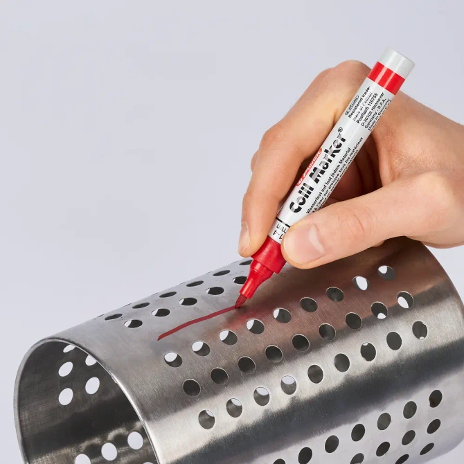 Marker permanentny wodoodporny czerwony Colli-Marker 50 sztuk HERLITZ