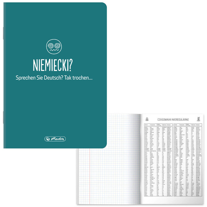 Zeszyt A5 60k kratka niemiecki przedmiotowy soft touch HERLITZ