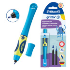 Pióro kulkowe Griffix 3 dla dzieci Leworęcznych niebieskie Blue PELIKAN