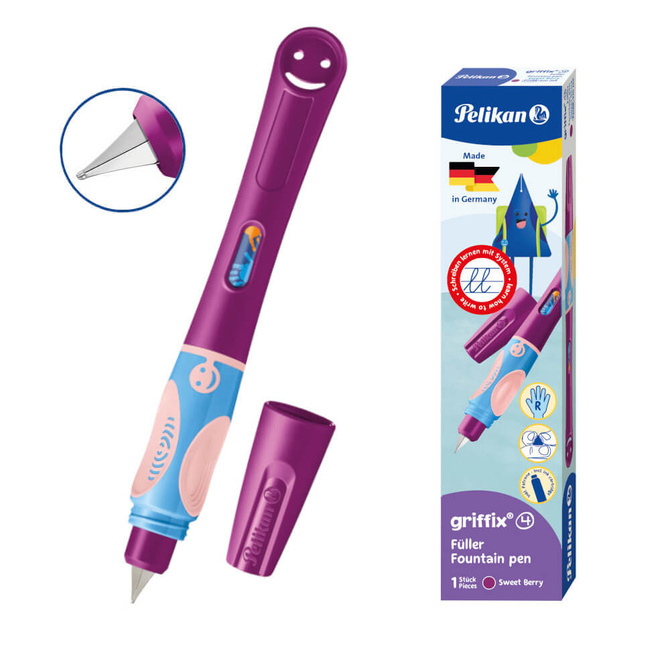 Pióro wieczne Griffix 4 dla dzieci praworęcznych fiolet Sweet Berry PELIKAN