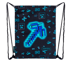 Worek plecak na buty obuwie kapcie 33x40cm Minecraft Dark Pixel AD1 ASTRA
