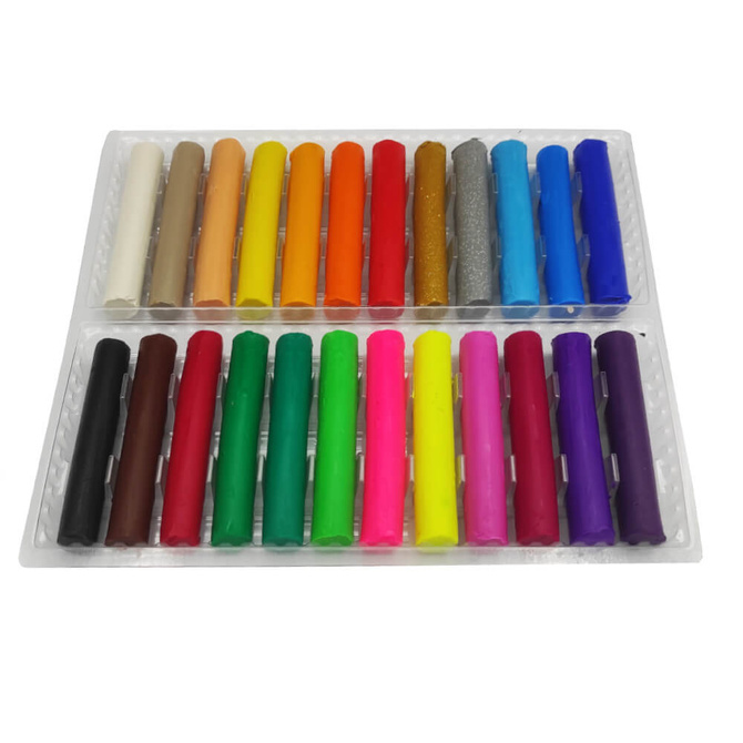 Plastelina szkolna 24 kolory +podkładka do prac plastycznych BAMBINO