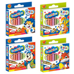 Kredki świecowe glinka kaolinowa + temperówka 12 kolorów BAMBINO