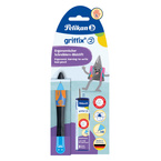 Ołówek Griffix 2 do nauki pisania Leworęczny +3 wkłady Neon Black PELIKAN