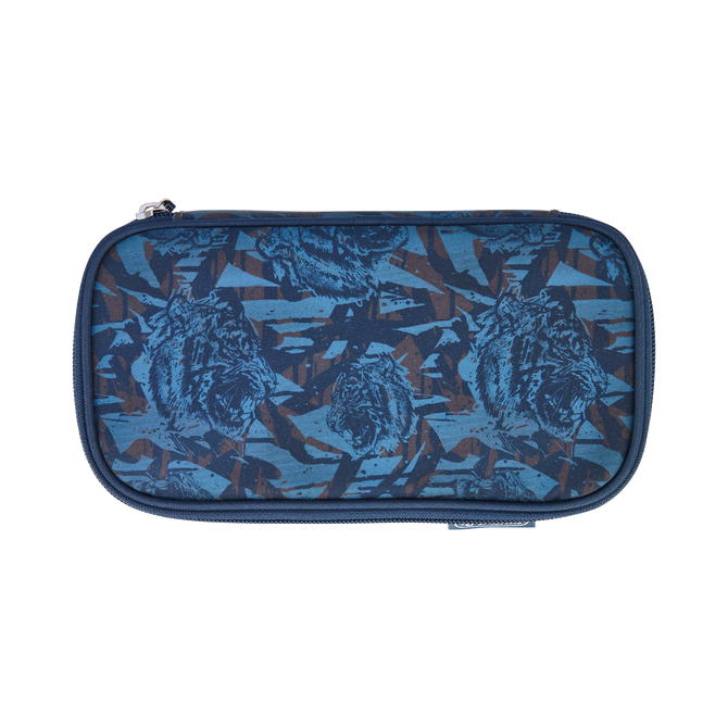 Piórnik kosmetyczka etui usztywniany klapką duży XXL BeatBox Tiger HERLITZ