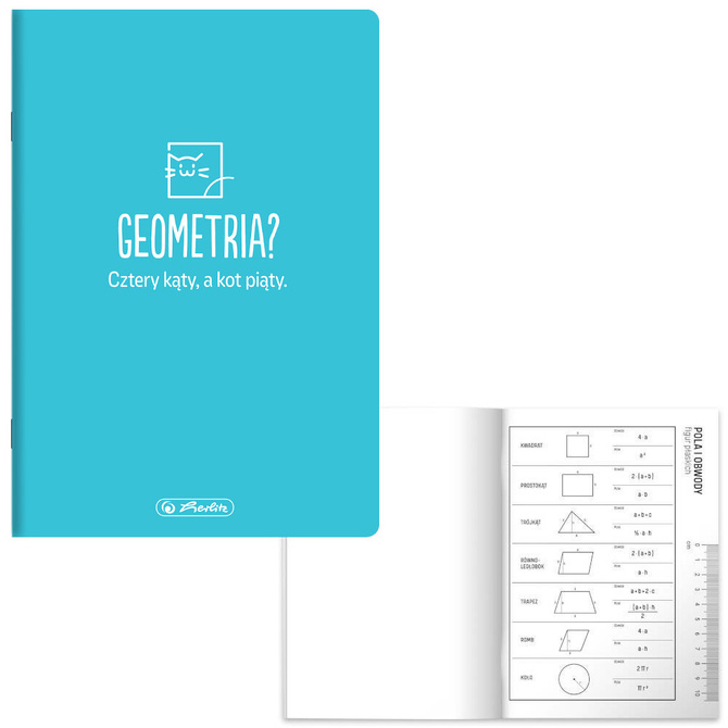 Zeszyt A5 32k czysty geometria przedmiotowy soft touch HERLITZ