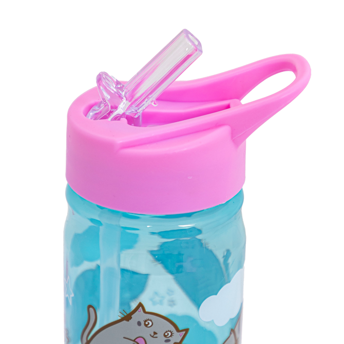 Bidon na wodę AQUA PURE butelka z rurką 450ml z kotkami Meow ASTRA