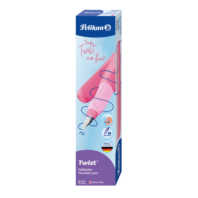 Pióro wieczne Twist dla dzieci prawo/lewo różowe Berry Pink PELIKAN
