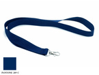 Smycz do identyfikatora na szyję 2cm karabińczyk dł. 90cm granatowa 20szt