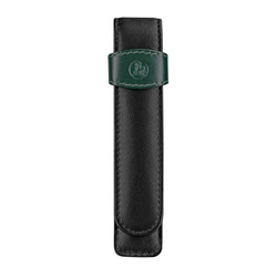 Etui na pióro skórzane piórnik czarno-zielone FWI PELIKAN