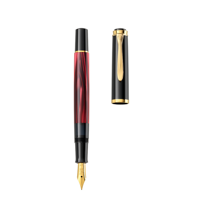 Pióro wieczne Classic M200 M Red Marbled na prezent premium PELIKAN