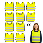 Kamizelka odblaskowa ostrzegawcza dla dzieci szkolnych 45x50cm 10szt