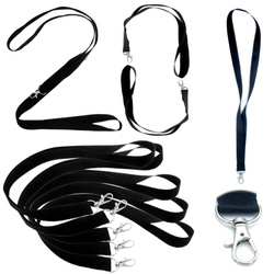 Smycz do identyfikatora na szyję 2cm karabińczyk długość 90cm czarna 20szt