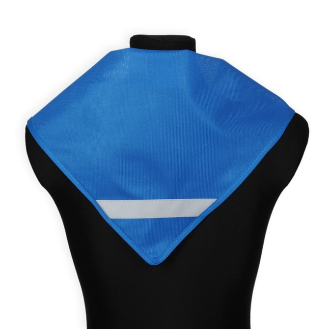 Chusta odblaskowa bandana z pasem odblask dzieci 45x45x66cm niebieska 10szt