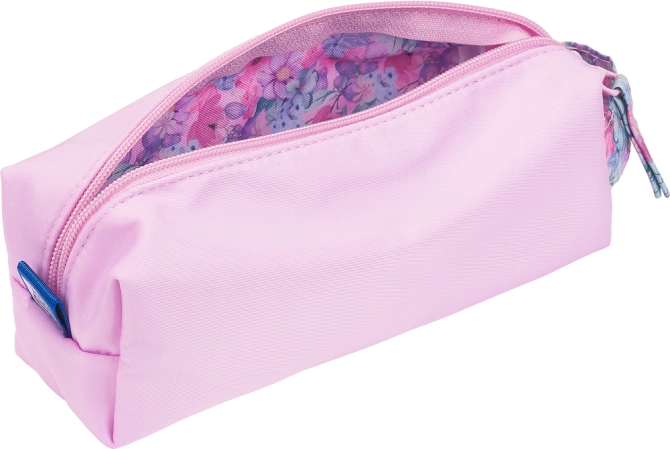 Piórnik kosmetyczka etui saszetka różowy kwiatki flowers OXFORD