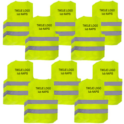 Kamizelka odblaskowa VEST2 BHP z nadrukiem logo zestaw 100szt