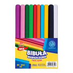 Bibuła marszczona krepina 20g/m2 zestaw 10 kolorów 25x200cm ASTRA