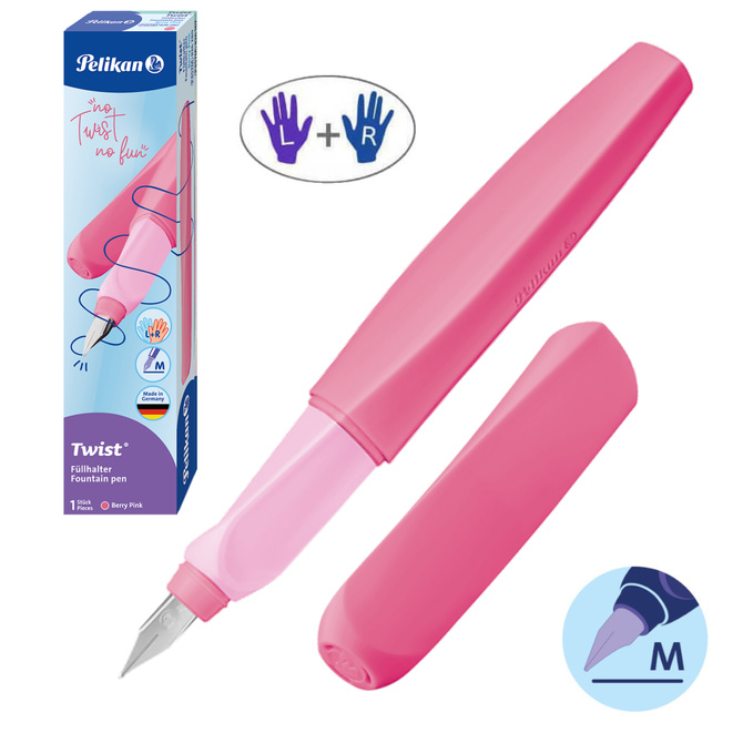 Pióro wieczne Twist nabój prawo/lewo Berry Pink PELIKAN