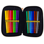 Piórnik potrójny wyposażenie 46el Jumbo futrzany kotek Fluffy Kitty ASTRA