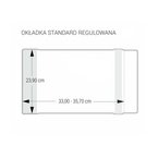 Zestaw okładka regulowana 23,9cmx33-35,7cm przezroczysta krystaliczna 25szt