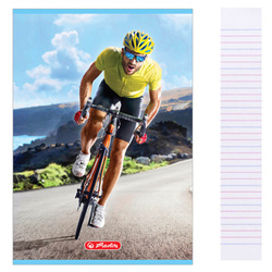 Zeszyt A5 32 kartki podwójna linia kolorowa 3linie 70g/m2 Sport HERLITZ