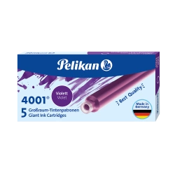 Naboje wkłady pióra wiecznego atramentowe długie 4001 fiolet 5szt PELIKAN