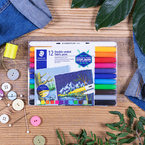 Pisaki mazaki markery dwustronne do tkanin Design Journey 12szt STAEDTLER