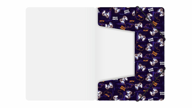 Teczka rysunkowa z gumką A4 plastikowa PP pady gamepad BIURFOL