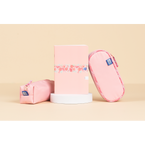 Piórnik kosmetyczka etui usztywniany z klapką brzoskwiniowy Flowers OXFORD