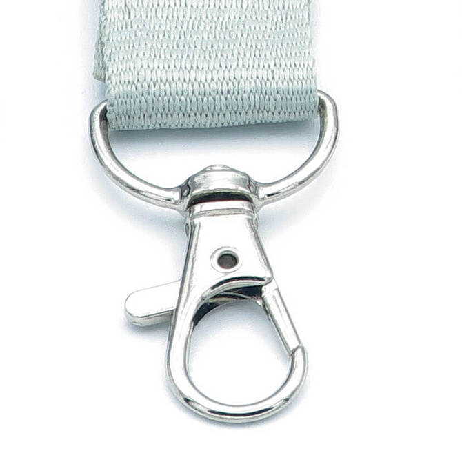Smycz do identyfikatora na szyję 2cm karabińczyk długość 90cm szara 20szt