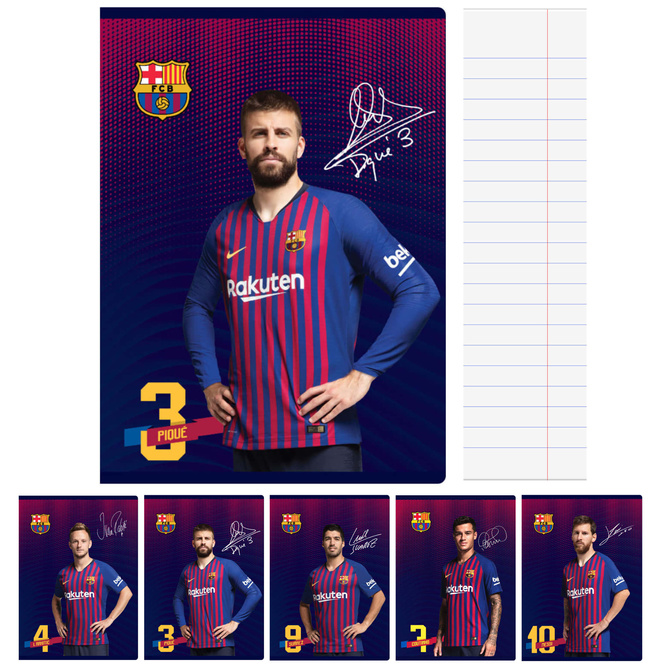 Zeszyt A5 32 kartki w linię FC Barcelona Barca ASTRA