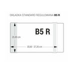 Zestaw okładka B5R regulowana 25,3cm x35,6-37,2cm przezr krystaliczna 5szt