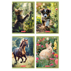 Zeszyty A4 32 kartki kratka w kratkę 70g/m2 Animals HERLITZ 10sztuk