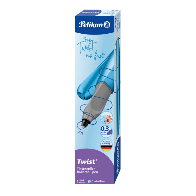 Pióro kulkowe Twist dla dzieci prawo/lewo niebieskie Blue PELIKAN