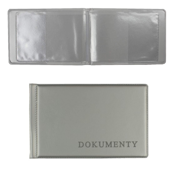 Okładka na dokumenty mała, 6 kieszeni, 7 x 11 cm.